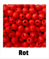 Rillenperlen 10mm rot